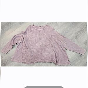Peach‎ Love California Lavender Textured Sweatshirt Similar To Pol Style Xl NEW